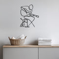 Minimalist Guitarist Metal Wall Art, One Line Musician Wall Decor For Studio Or Living Room, Modern Music Lover Gift For Him Or Her,Wall Art
