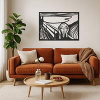 The Scream Inspired Metal Wall Art – Edvard Munch Style Abstract Silhouette Wall Hanging for Modern Art Lovers, Munch Wall Decor, Wall Art 4