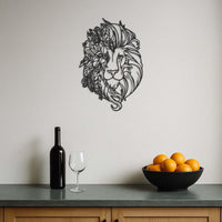 Lion Head Metal Wall Art, Jungle Animal Wall Decor, Boho Lion Decor, Modern Safari Wall Art, Nature Lover Gift, Lion Wall Sculpture 2
