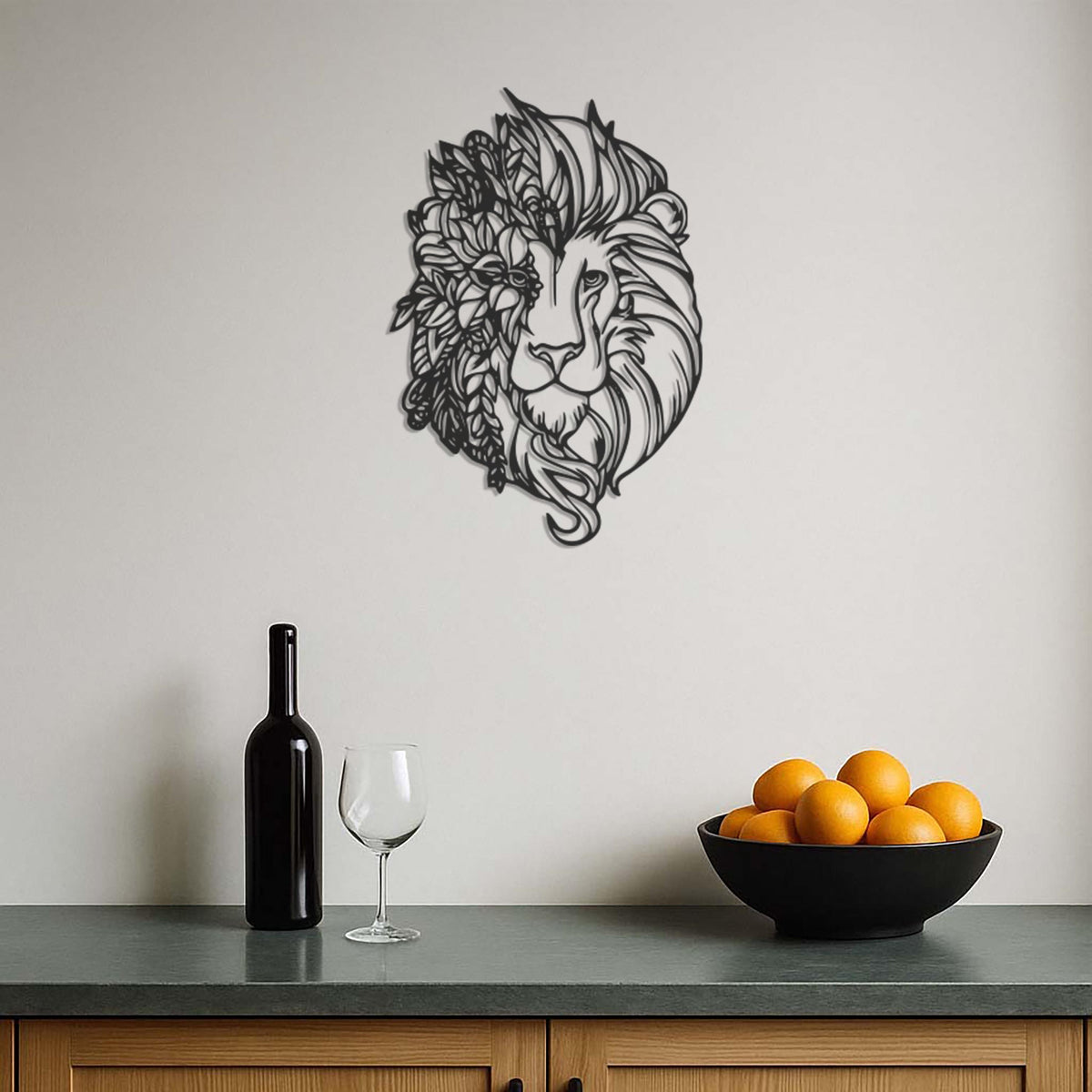 Lion Head Metal Wall Art, Jungle Animal Wall Decor, Boho Lion Decor, Modern Safari Wall Art, Nature Lover Gift, Lion Wall Sculpture