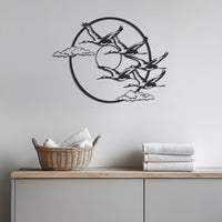 Geese Flying Wall Art, Modern Metal Bird Wall Decor, Nature Inspired Home Accent, Metal Goose Wall Sculpture, Geese Wall Hanging, Wall Art 1
