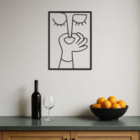 Face Line Art Metal Wall Decor, Minimalist Abstract Face Wall Hanging, Modern Geometric Woman Art, One Line Drawing Wall Sculpture, Wall Art 2