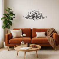 Lotus Flower Metal Wall Art, Yoga Room Decor, Zen Boho Wall Hanging, Mandala Inspired Floral Metal Sign, Nature Wall Decoration, Wall Art 4