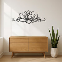 Lotus Flower Metal Wall Art, Yoga Room Decor, Zen Boho Wall Hanging, Mandala Inspired Floral Metal Sign, Nature Wall Decoration, Wall Art 6