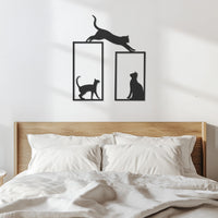 Cat Metal Wall Art Set, Minimalist Cat Wall Decor, Kitty Lover Gift, 3 Piece Cat Silhouette Metal Sign,Modern Pet Home Wall Hanging,Wall Art 5