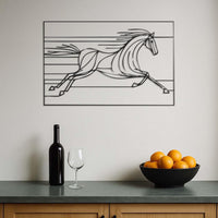 Running Horse Metal Wall Art, Galloping Horse Silhouette Decor, Modern Western Horse Wall Hanging, Metal Horse Wall Sculpture, Wall Art 2