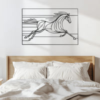 Running Horse Metal Wall Art, Galloping Horse Silhouette Decor, Modern Western Horse Wall Hanging, Metal Horse Wall Sculpture, Wall Art 5