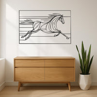 Running Horse Metal Wall Art, Galloping Horse Silhouette Decor, Modern Western Horse Wall Hanging, Metal Horse Wall Sculpture, Wall Art 6