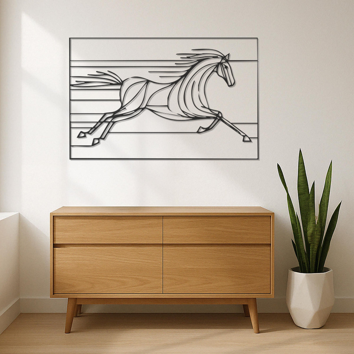 Running Horse Metal Wall Art, Galloping Horse Silhouette Decor, Modern Western Horse Wall Hanging, Metal Horse Wall Sculpture, Wall Art