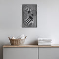 3D Optical Illusion Metal Wall Art, Geometric Abstract Panel, Modern Illusion Home Decor, Contemporary Wall Hanging Sculpture, Wall Decor