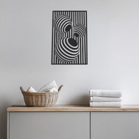 3D Optical Illusion Metal Wall Art, Geometric Abstract Panel, Modern Illusion Home Decor, Contemporary Wall Hanging Sculpture, Wall Decor 1