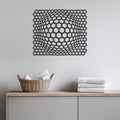 Modern Hexagon 3D Optical Illusion Wall Art, Geometric Honeycomb Metal Wall Decor for Living Room, Modern Wall Sculpture Gift Idea, Wall Art