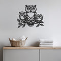 Owl Family Metal Wall Art, Mother Owl with Owlets Wall Decor, Nature Themed Nursery Art, Rustic Animal Wall Hanging, Wildlife Gift Idea