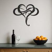 Modern Abstract Heart Metal Wall Art, Romantic Decorative Accent for Bedroom,Living Room or Entryway,Personalized Love Gift Option, Wall Art 2
