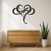 Modern Abstract Heart Metal Wall Art, Romantic Decorative Accent for Bedroom,Living Room or Entryway,Personalized Love Gift Option, Wall Art 6