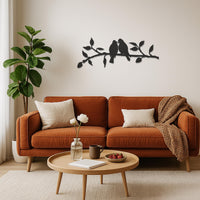 Lovebirds on Branch Metal Wall Art, Romantic Couple Bird Silhouette, Nature Inspired Home Decor, Minimalist Bedroom or Living Room Accent 4