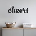 Cheers Metal Wall Art, Bar Wall Decor, Modern Cheers Sign, Home Bar Decoration, Modern Wine Bar Art, Rustic Metal Cheers Wall Sign for Party