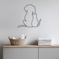 Dog and Cat Line Art Metal Wall Decor, Minimalist Pet Silhouette Art, Pet Lover Gift, Modern Home Accent for Living Room or Bedroom,Wall Art