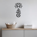 Lotus Flower with Om Symbol Metal Wall Art, Yoga Meditation Decor, Spiritual Zen Home Accent, Mindfulness Gift for Yoga Lovers, Wall Art