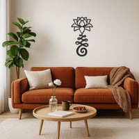 Lotus Flower with Om Symbol Metal Wall Art, Yoga Meditation Decor, Spiritual Zen Home Accent, Mindfulness Gift for Yoga Lovers, Wall Art 4