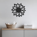 Sunflower Metal Wall Art, Modern Floral Wall Decor,Modern Nature Inspired Metal Flower Wall Hanging, Boho Chic Bedroom or Living Room Accent