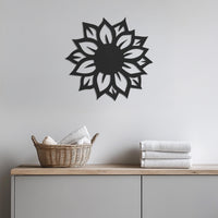 Sunflower Metal Wall Art, Modern Floral Wall Decor,Modern Nature Inspired Metal Flower Wall Hanging, Boho Chic Bedroom or Living Room Accent 1