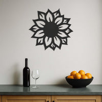 Sunflower Metal Wall Art, Modern Floral Wall Decor,Modern Nature Inspired Metal Flower Wall Hanging, Boho Chic Bedroom or Living Room Accent 2