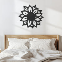 Sunflower Metal Wall Art, Modern Floral Wall Decor,Modern Nature Inspired Metal Flower Wall Hanging, Boho Chic Bedroom or Living Room Accent 5