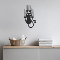 Funny Cat Metal Wall Art, Scratching Cat Wall Decor, Cute Cat Wall Art, Cat Lover Gift, Cat Silhouette Wall Art, Playful Cat Decor, Wall Art 1