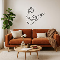 Guitar Player Metal Wall Art, Minimalist Musician Wall Decor, Music Lover Gift, Modern Metal Guitarist Wall Hanging, Music Room Art,Wall Art 4