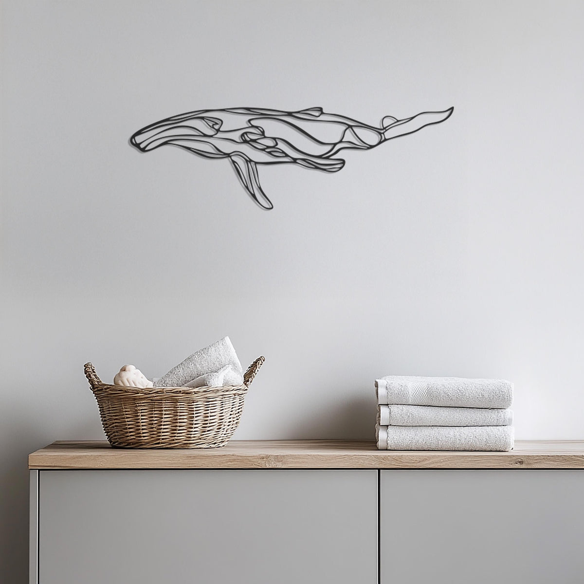Metal Whale Wall Art, Modern Whale Metal Decor, Ocean Inspired Wall Hanging, Nautical Metal Wall Sculpture, Sea Life Coastal Wall Decor