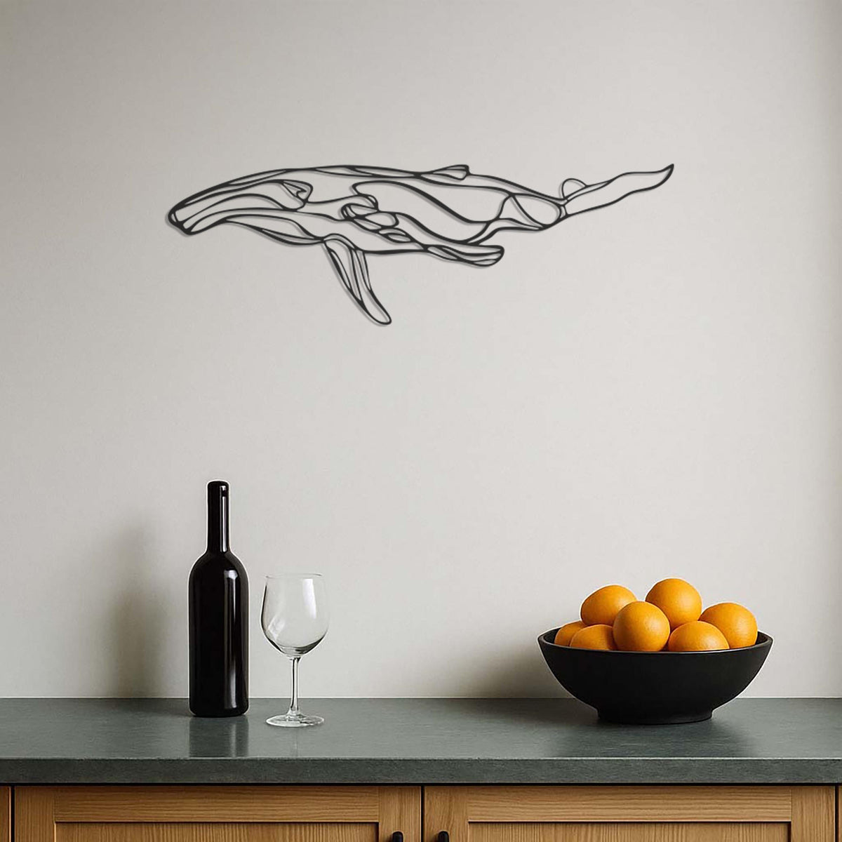 Metal Whale Wall Art, Modern Whale Metal Decor, Ocean Inspired Wall Hanging, Nautical Metal Wall Sculpture, Sea Life Coastal Wall Decor