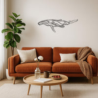 Metal Whale Wall Art, Modern Whale Metal Decor, Ocean Inspired Wall Hanging, Nautical Metal Wall Sculpture, Sea Life Coastal Wall Decor 4