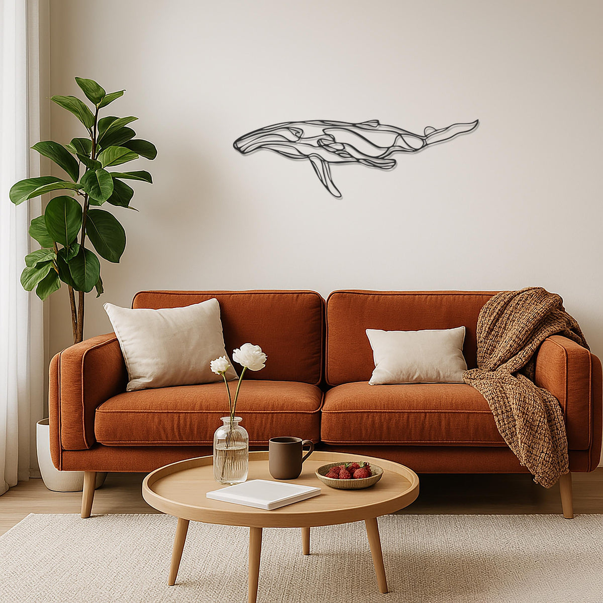 Metal Whale Wall Art, Modern Whale Metal Decor, Ocean Inspired Wall Hanging, Nautical Metal Wall Sculpture, Sea Life Coastal Wall Decor