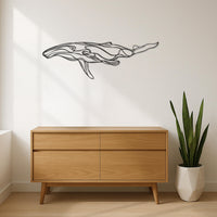 Metal Whale Wall Art, Modern Whale Metal Decor, Ocean Inspired Wall Hanging, Nautical Metal Wall Sculpture, Sea Life Coastal Wall Decor 6
