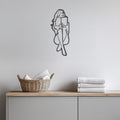 Reading Woman Wall Art, Book Lover Metal Wall Decor, Minimalist Metal Woman Art, Modern Home Office Decor, Modern Library Reading Room Decor