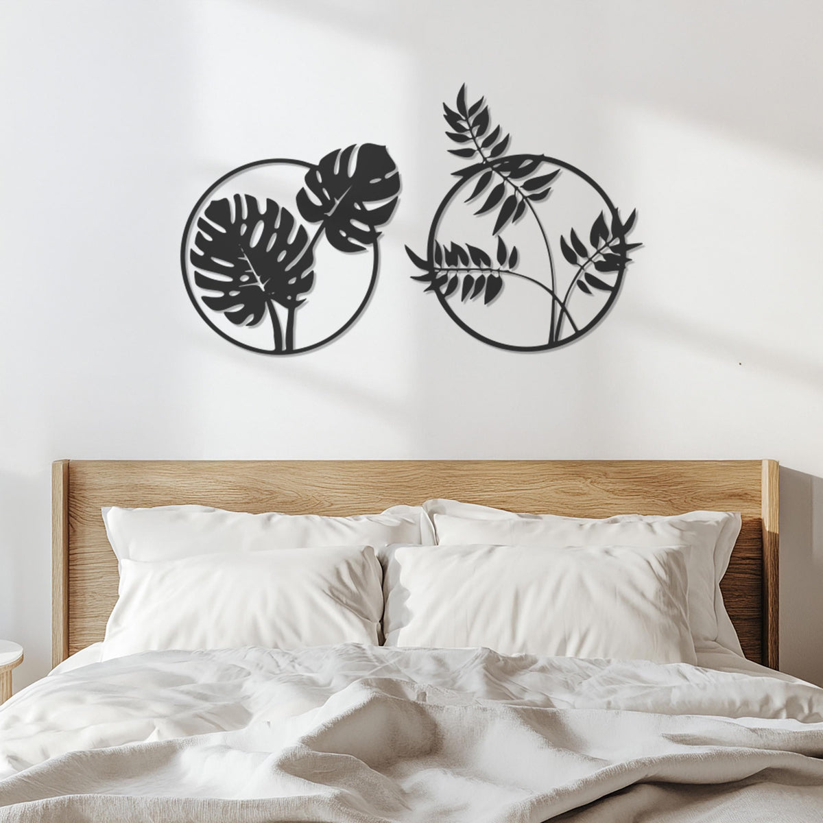 Leaf Wall Art, Metal Plant Decor, Modern Botanical Wall Art, Minimalist Leaves Metal Wall Hanging, Tropical Boho Home Decor for Living Room