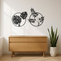 Leaf Wall Art, Metal Plant Decor, Modern Botanical Wall Art, Minimalist Leaves Metal Wall Hanging, Tropical Boho Home Decor for Living Room 6