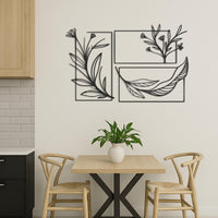 Botanical Wall Art, Minimalist Leaf Metal Wall Decor, Modern Plant Wall Hanging, Nature Inspired Wall Panel, Modern Contemporary Metal Decor 3