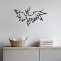 Phoenix Metal Wall Art,Flying Firebird Silhouette Decor For Living Room Or Office,Inspirational Bird Sign Gift For Mythology Lovers,Wall Art