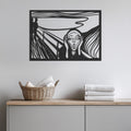 The Scream Inspired Metal Wall Art – Edvard Munch Style Abstract Silhouette Wall Hanging for Modern Art Lovers, Munch Wall Decor, Wall Art