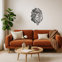 Lion Head Metal Wall Art, Jungle Animal Wall Decor, Boho Lion Decor, Modern Safari Wall Art, Nature Lover Gift, Lion Wall Sculpture 4