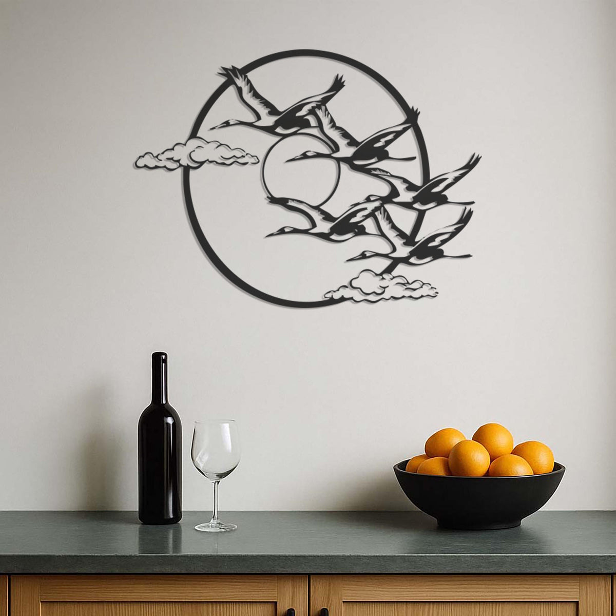 Geese Flying Wall Art, Modern Metal Bird Wall Decor, Nature Inspired Home Accent, Metal Goose Wall Sculpture, Geese Wall Hanging, Wall Art