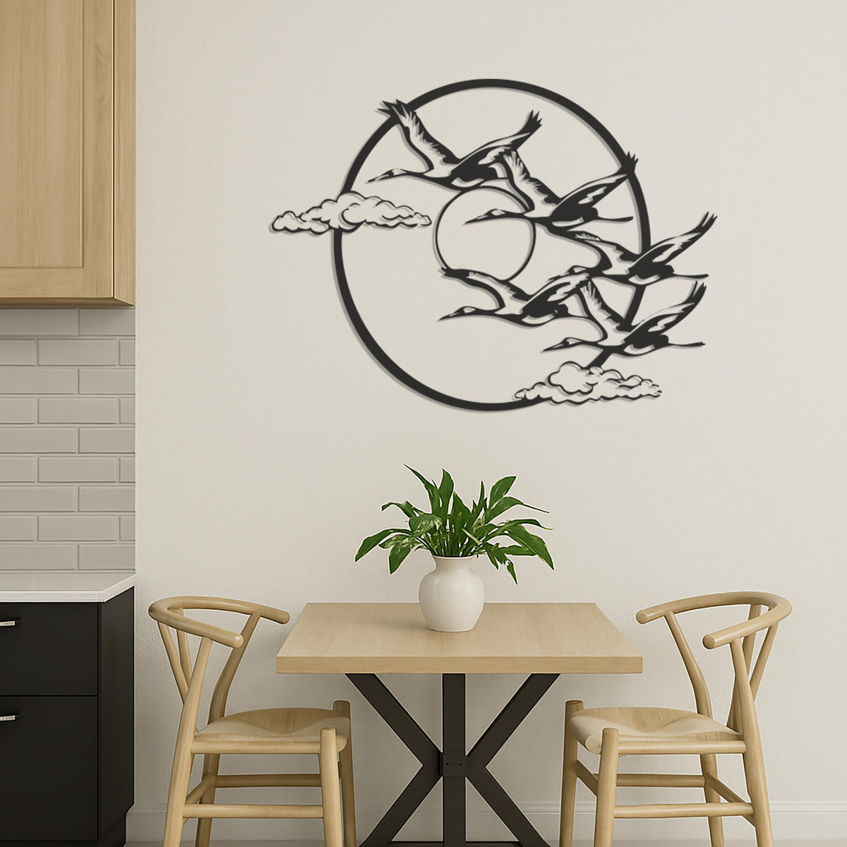 Geese Flying Wall Art, Modern Metal Bird Wall Decor, Nature Inspired Home Accent, Metal Goose Wall Sculpture, Geese Wall Hanging, Wall Art