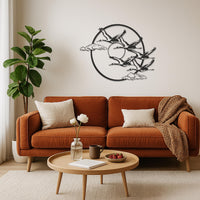 Geese Flying Wall Art, Modern Metal Bird Wall Decor, Nature Inspired Home Accent, Metal Goose Wall Sculpture, Geese Wall Hanging, Wall Art 4