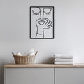 Face Line Art Metal Wall Decor, Minimalist Abstract Face Wall Hanging, Modern Geometric Woman Art, One Line Drawing Wall Sculpture, Wall Art