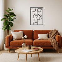 Face Line Art Metal Wall Decor, Minimalist Abstract Face Wall Hanging, Modern Geometric Woman Art, One Line Drawing Wall Sculpture, Wall Art 4