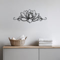 Lotus Flower Metal Wall Art, Yoga Room Decor, Zen Boho Wall Hanging, Mandala Inspired Floral Metal Sign, Nature Wall Decoration, Wall Art