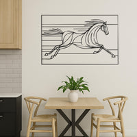 Running Horse Metal Wall Art, Galloping Horse Silhouette Decor, Modern Western Horse Wall Hanging, Metal Horse Wall Sculpture, Wall Art 3