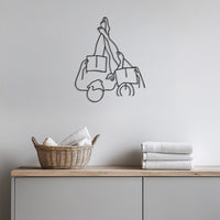 Couple Reading Metal Wall Art, Cozy Modern Line Art for Book Lovers, Relaxing Bedroom or Living Room Decor, Unique Couple Gift Idea,Wall Art 1